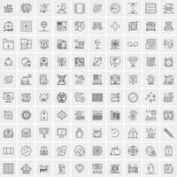 100 bedrijf pictogrammen voor web en afdrukken materiaal vector