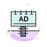 advertentie bord reclame uithangbord abstract vlak kleur icoon sjabloon vector
