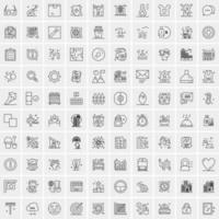 100 bedrijf pictogrammen voor web en afdrukken materiaal vector