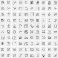 100 bedrijf pictogrammen voor web en afdrukken materiaal vector