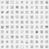 100 bedrijf pictogrammen voor web en afdrukken materiaal vector