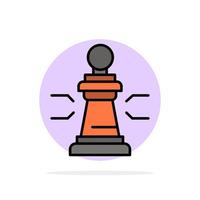 schaak voordeel bedrijf figuren spel strategie tactiek abstract cirkel achtergrond vlak kleur icoon vector