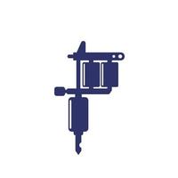 tattoo machine op wit, vector pictogram