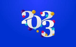 2028 gelukkig nieuw jaar symbolen. nieuw 2023 jaar typografie ontwerp. 2023 getallen logotype illustratie vector