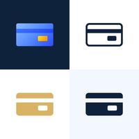 creditcard vector voorraad pictogramserie. het concept van mobiel bankieren en het openen van een bankrekening. kleur stijlvolle illustratie met abstracte figuren en bladeren.