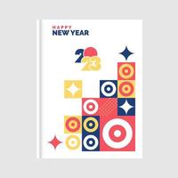 gelukkig nieuw jaar 2023 mozaïek- boek Hoes ontwerp achtergrond vector