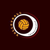 volleybal vector logo. moderne professionele typografie sport retro stijl vector embleem en sjabloon logo ontwerp. volleybal kleurrijk logo