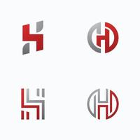 brief h logo vector sjabloon element