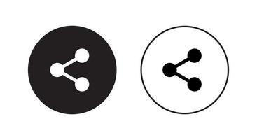 delen icoon vector geïsoleerd Aan de cirkel knop