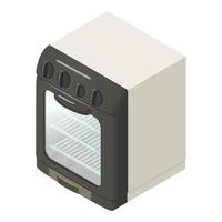 modern gas- oven icoon, isometrische stijl vector