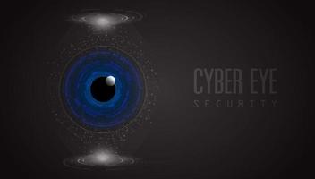 modern cyberveiligheid technologie achtergrond met oog vector