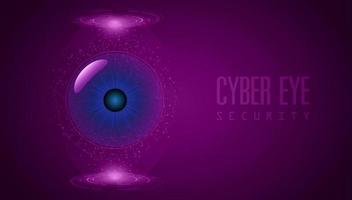 modern cyberveiligheid technologie achtergrond met oog vector