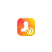 account, profielinstellingenpictogram voor app of web vector