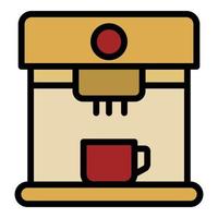 koffie machine met kop icoon kleur schets vector