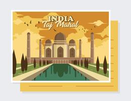 India briefkaart Vector