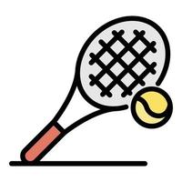 tennis racket icoon kleur schets vector