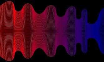 moderne abstracte achtergrond met golvende lijnen in rood en blauw vector