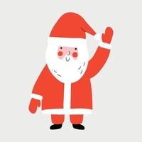 vector vlak illustratie met de kerstman glimlach in tekenfilm modern stijl. ontwerp elementen voor Kerstmis kaart, poster, uitnodiging, poster, verpakking.