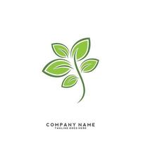groen bladeren logo. fabriek natuur eco tuin gestileerde icoon vector botanisch.