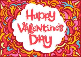 Happy Valentijnsdag belettering vector