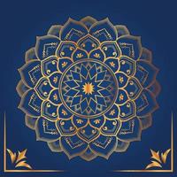 luxe mandala bedrijf kaart met gouden patroon Arabisch Islamitisch stijl vector