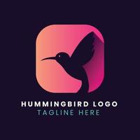 helling kolibrie logo sjabloon vector