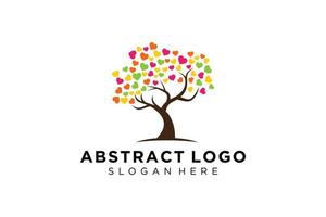 groen boom logo ontwerp natuurlijk en abstract blad. vector