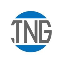 tng brief logo ontwerp Aan wit achtergrond. tng creatief initialen cirkel logo concept. tng brief ontwerp. vector