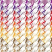 veelkleurig driehoekig patroon met vrij strepen geregeld verticaal met horizontaal prachtig gevormde kleding stof vector