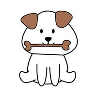 clip art van tekenfilm versie van hond vector