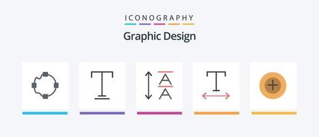 ontwerp vlak 5 icoon pak inclusief . lettertype. plus. creatief pictogrammen ontwerp vector
