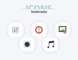 multimedia vlak icoon pak 5 icoon ontwerp. . afstemmen. . nieuw vector