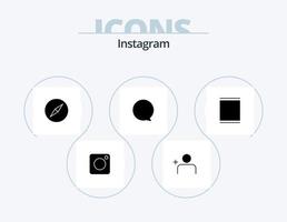 instagram glyph icoon pak 5 icoon ontwerp. . stelt. kompas. instagram. koppel vector