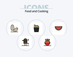 voedsel lijn gevulde icoon pak 5 icoon ontwerp. . ontbijt. vector
