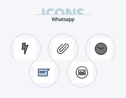 WhatsApp lijn gevulde icoon pak 5 icoon ontwerp. ui. stroom. document. ui. app vector