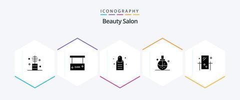 schoonheid salon 25 glyph icoon pak inclusief schoonheid. Gezondheid. dichtbij salon. mode. schoonheid vector