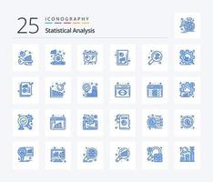 statistisch analyse 25 blauw kleur icoon pak inclusief aandelenbeurs. bedrijf. bedrijf presentatie. diagram analyse. financieel prestatie vector