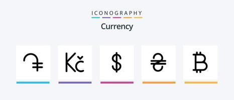 valuta lijn 5 icoon pak inclusief munteenheid. Georgisch. algemeen geld. Georgië. lari. creatief pictogrammen ontwerp vector