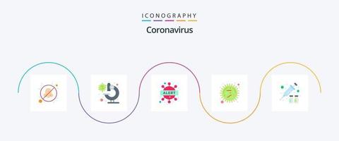 coronavirus vlak 5 icoon pak inclusief griep. epidemie. virus alert. ziekte. corona vector