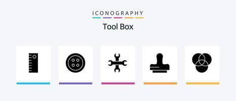 gereedschap glyph 5 icoon pak inclusief . kloon. . creatief pictogrammen ontwerp vector