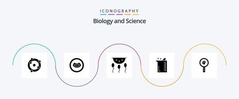 biologie glyph 5 icoon pak inclusief biologie analyse. chemie. biologie. biologie. groter vector