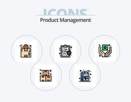 Product beheer lijn gevulde icoon pak 5 icoon ontwerp. consultant. persoon. project. manager. OK vector