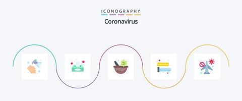 coronavirus vlak 5 icoon pak inclusief reizen. virus. geneesmiddel. test buis. bloed vector