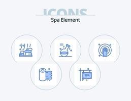 spa element blauw icoon pak 5 icoon ontwerp. hand- weken. spa. kom tot rust. toverdrank. element vector