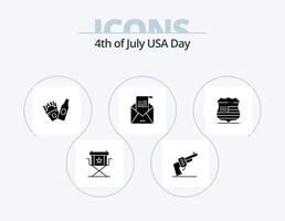 Verenigde Staten van Amerika glyph icoon pak 5 icoon ontwerp. schild. uitnodiging. Amerikaans. groet. e-mail vector
