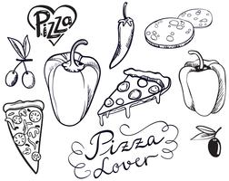Vintage Pizza Lovers vectoren