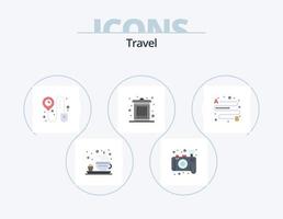 reizen vlak icoon pak 5 icoon ontwerp. . plaats. online. reizen. verspilling vector