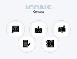 contact glyph icoon pak 5 icoon ontwerp. envelop. communicatie. contacten. postvak IN. contact ons vector