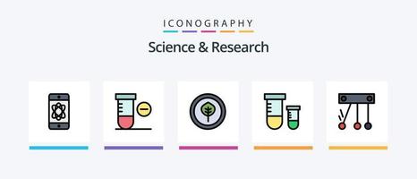 wetenschap lijn gevulde 5 icoon pak inclusief wetenschap. ruimte. verduistering. wetenschap. toverdrank. creatief pictogrammen ontwerp vector