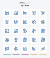 creatief landbouw 25 blauw icoon pak zo net zo landbouw. tuin. landbouw. landbouw. landbouw vector